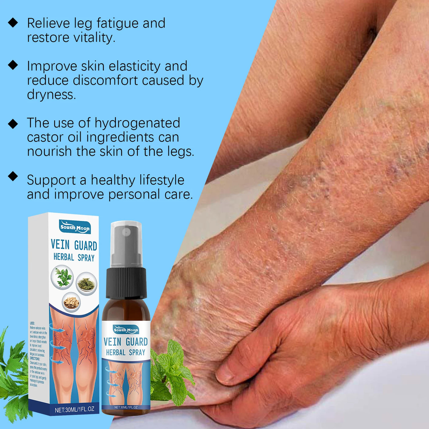 The VenaClear Serum - Erase Varicose Veins, Naturally - 50% OFF