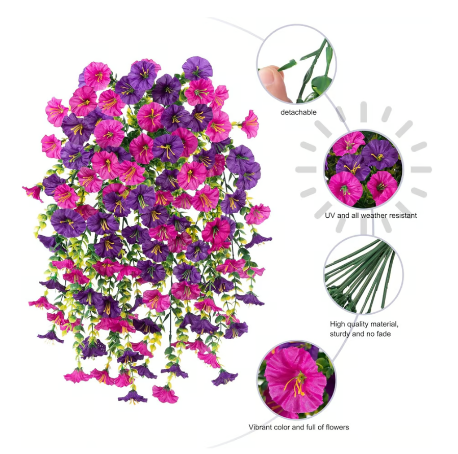 Everbloom™ Hanging Morning Glory Vine - Floral Beauty That Lasts Forever.