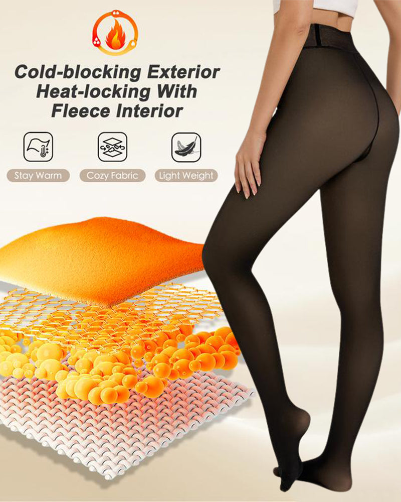 The SheerLuxe Fleece Tights - Wear Dresses in Winter + 50% OFF