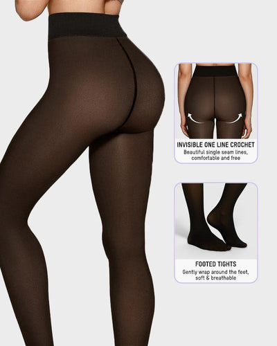 The SheerLuxe Fleece Tights - Wear Dresses in Winter + 50% OFF