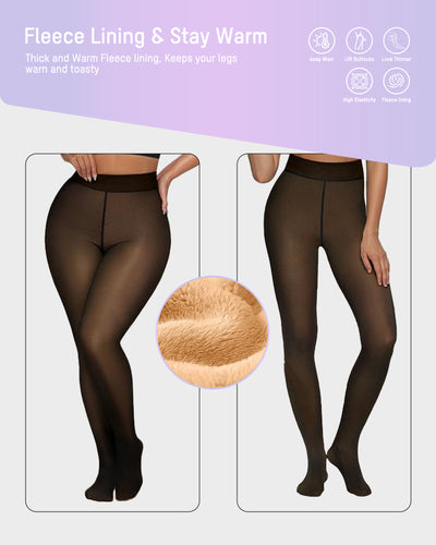 The SheerLuxe Fleece Tights - Wear Dresses in Winter + 50% OFF
