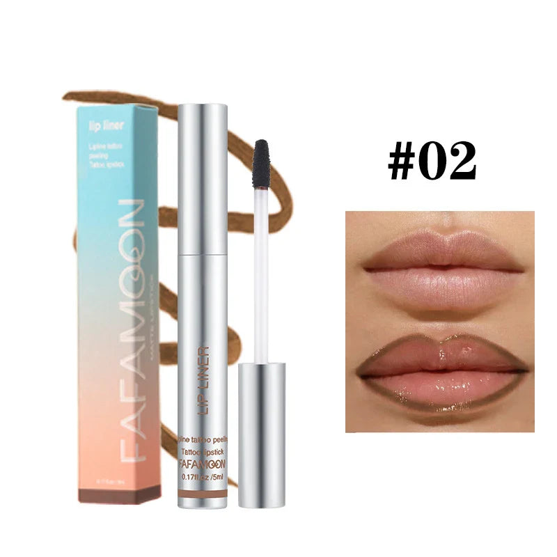 Peel-Off Matte Lip Liner & Tint – Waterproof & Hydrating 6 Rich Shades - 50% OFF