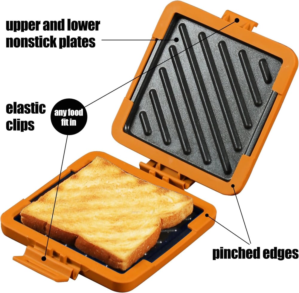 Microwave Toastie Sandwich Maker - Crispy Toasties in Minutes - 50% OFF