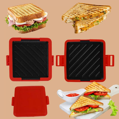 Microwave Toastie Sandwich Maker - Crispy Toasties in Minutes - 50% OFF