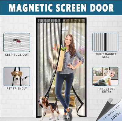 MagnaBreeze Hands-Free Magnetic Screen Door – Let Fresh Air In, Keep Bugs Out - 50% OFF