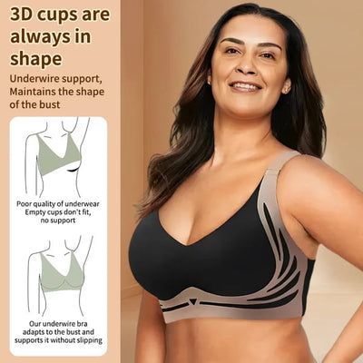 Super Gather Bra – Wireless Push-up Bra for Lift, Shape & All-Day Comfort - 1+2 FREE