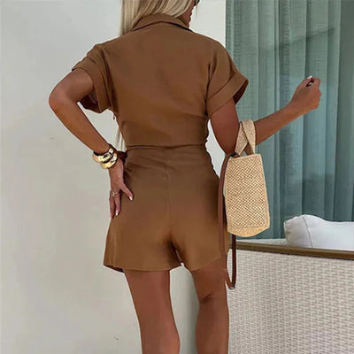 The Riviera V-Neck Romper - Effortless Summer Elegance + 50% OFF