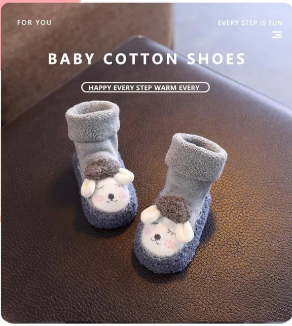 Baby Cartoon Plush Cotton Toddler Shoes – Keep Little Feet Warm, Safe & Adorable – 50% OFF