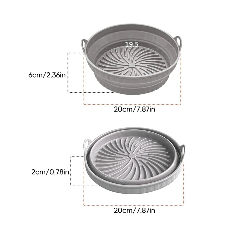 The AirCrisp Silicone Pan - Never Scrub Your Air Fryer Again - 1+1 FREE