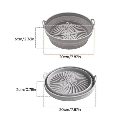 The AirCrisp Silicone Pan - Never Scrub Your Air Fryer Again - 1+1 FREE