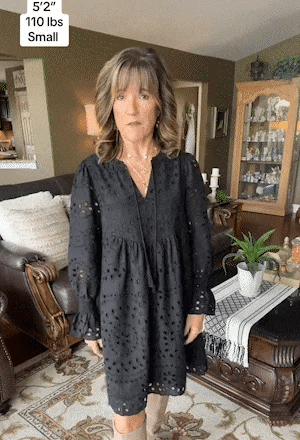 Casual Eyelet Lace Dress – Embroidered Midi Dress – 50% OFF
