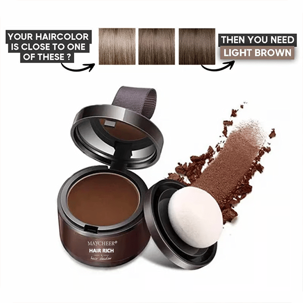 RootEase Touch-Up Powder - Water-Resistant Hairline & Root Concealer - 50% OFF