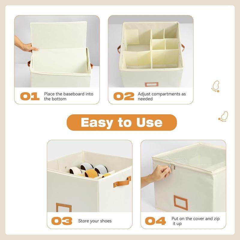 Fabric Shoe Organizer Box – Keep Your Shoes Neat, Clean & Dust-Free – 50% OFF