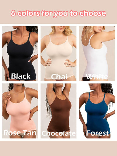 All Day Shaping Comfort Stretch Camisole - Seamless Tummy Control Tank - 50% OFF