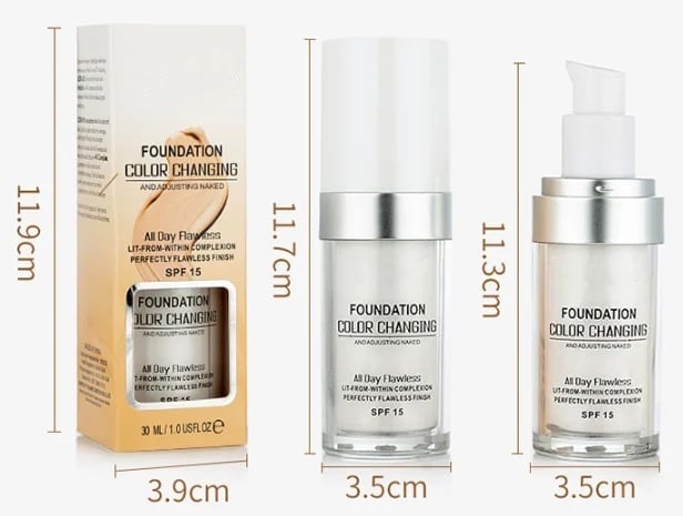 ShadeFlex Serum Foundation - Adaptive Liquid Base for Mature Skin SPF 15 - 50% OFF