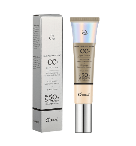 Brush Foundation SPF 50+ Protection – Built-In Applicator Flawless Coverage - 1+1 FREE