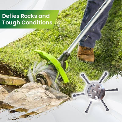 6-Inch Steel Wire Brush Cutter Trimmer Head - Universal Fit Weed Wacker Attachment - 1+1 FREE