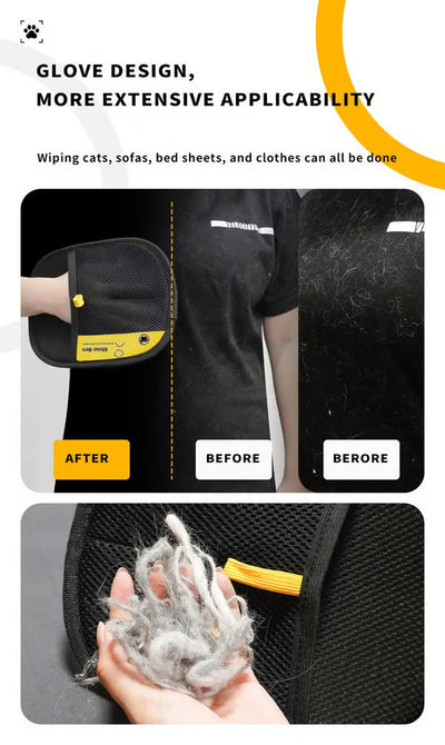 Pet Hair Remover Electrostatic Gloves - Reusable Grooming Gloves for Cats & Dogs - 50% OFF