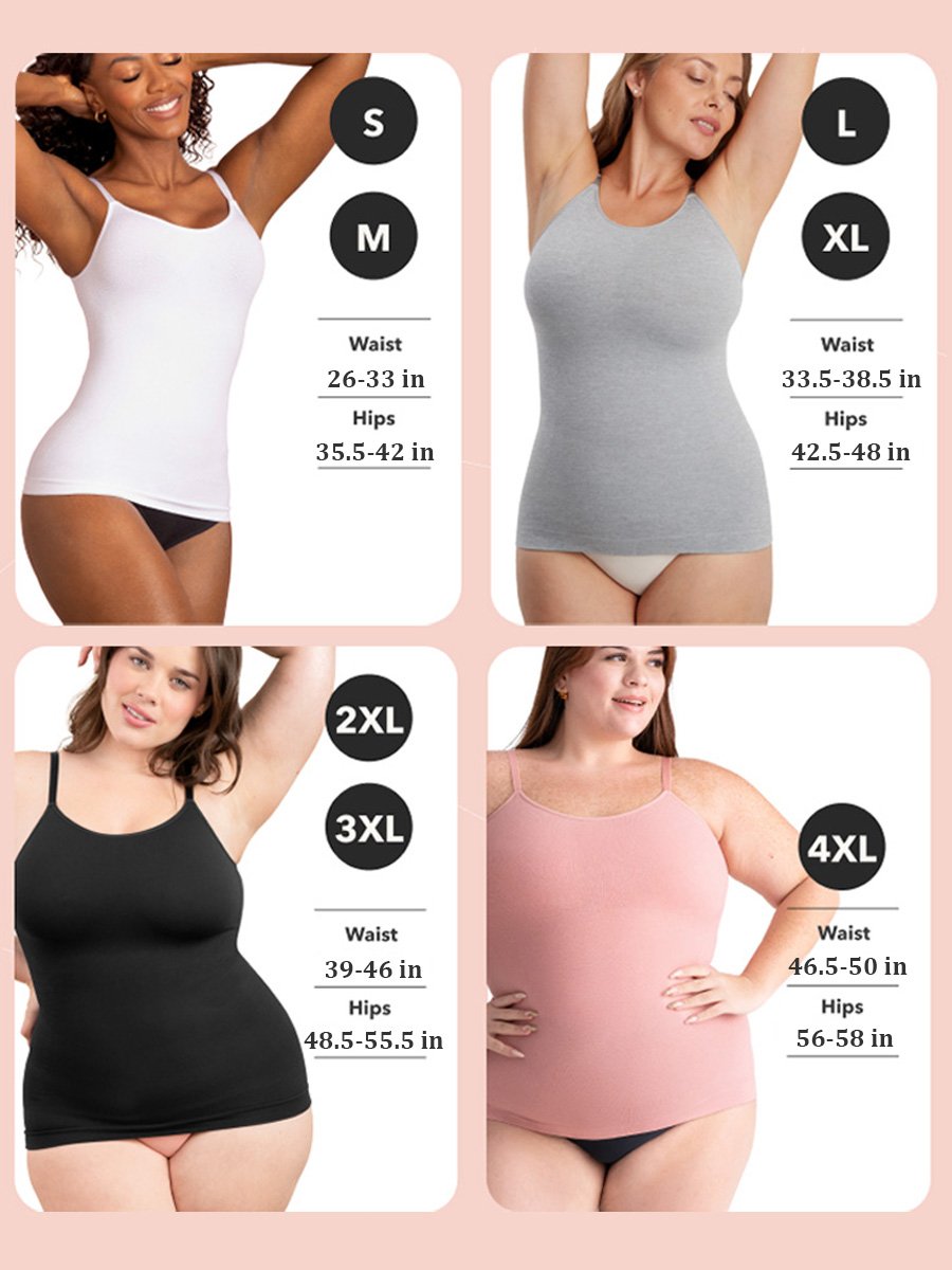 All Day Shaping Comfort Stretch Camisole - Seamless Tummy Control Tank - 50% OFF