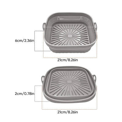The AirCrisp Silicone Pan - Never Scrub Your Air Fryer Again - 1+1 FREE