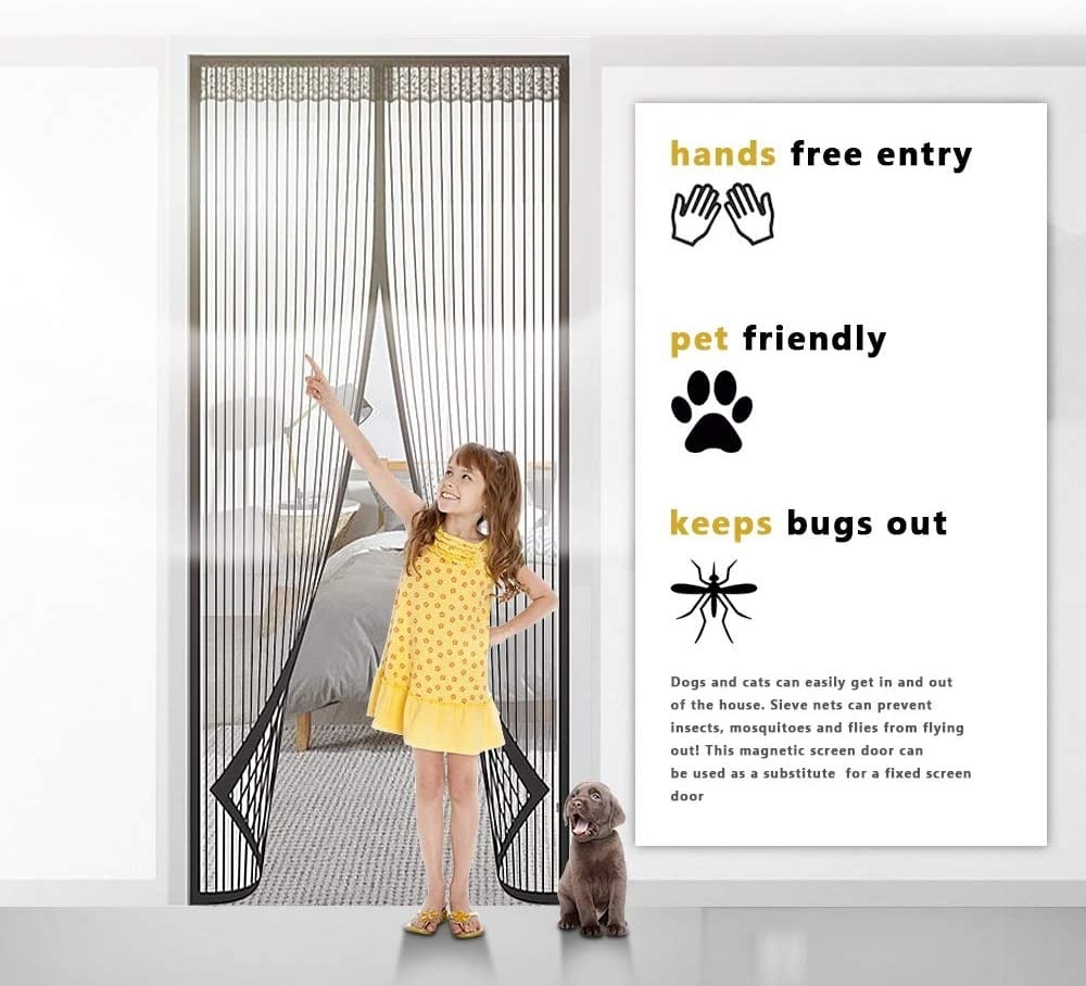 MagnaBreeze Hands-Free Magnetic Screen Door – Let Fresh Air In, Keep Bugs Out - 50% OFF
