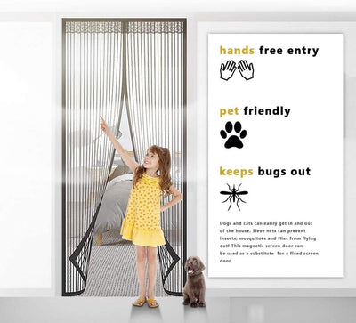MagnaBreeze Hands-Free Magnetic Screen Door – Let Fresh Air In, Keep Bugs Out - 50% OFF