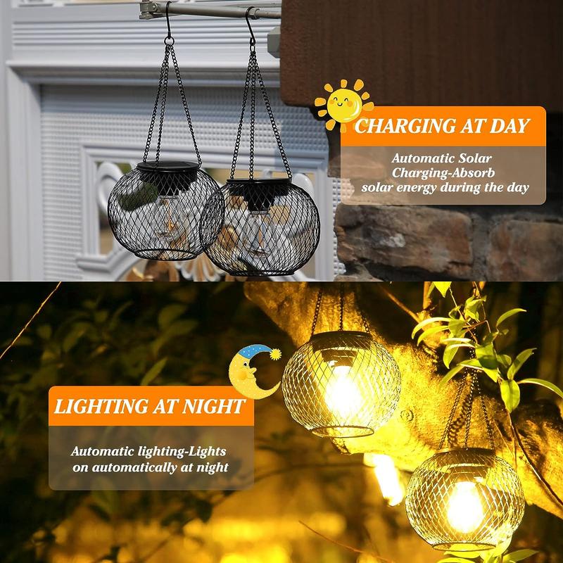 SunGlow Outdoor Solar Hanging Light – Illuminate Your Evenings with Eco-Friendly Elegance - 50% OFF