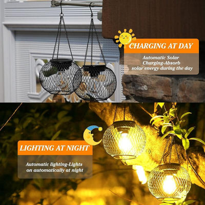 SunGlow Outdoor Solar Hanging Light – Illuminate Your Evenings with Eco-Friendly Elegance - 50% OFF