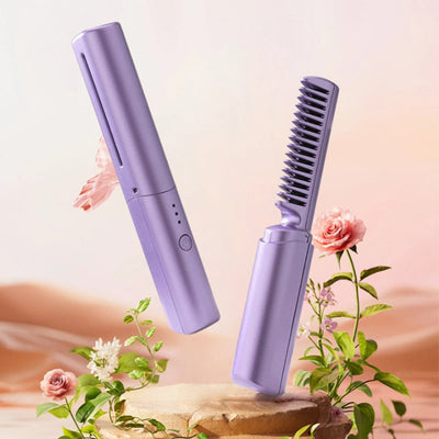 Portable Hairdressing Comb – 3 Heat Settings Cordless & Rechargeable - 50% OFF