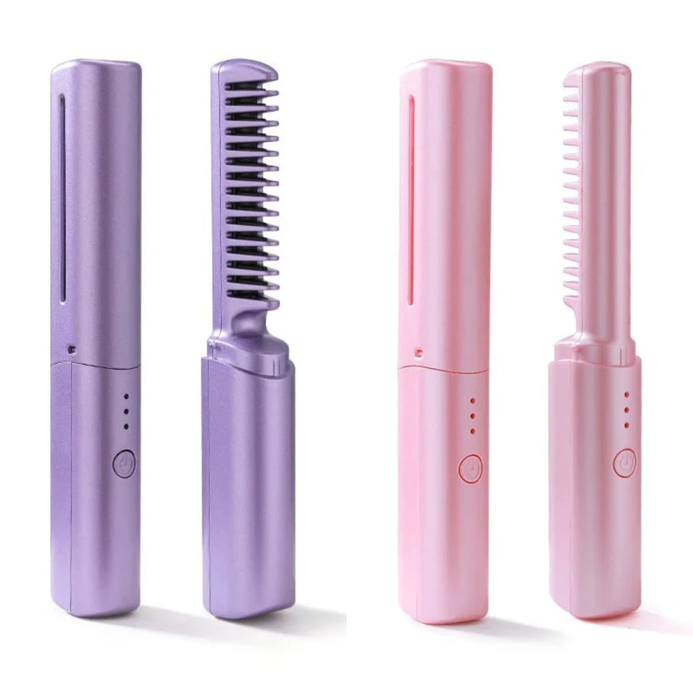 Portable Hairdressing Comb – 3 Heat Settings Cordless & Rechargeable - 50% OFF