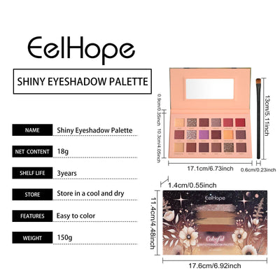 ColorMuse 18-Color Eyeshadow Palette – Unleash Your Creativity with Every Shade - 50% OFF