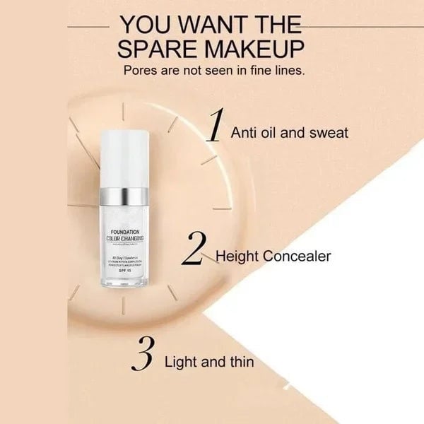 ShadeFlex Serum Foundation - Adaptive Liquid Base for Mature Skin SPF 15 - 50% OFF