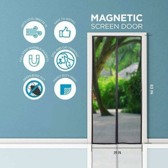 MagnaBreeze Hands-Free Magnetic Screen Door – Let Fresh Air In, Keep Bugs Out - 50% OFF