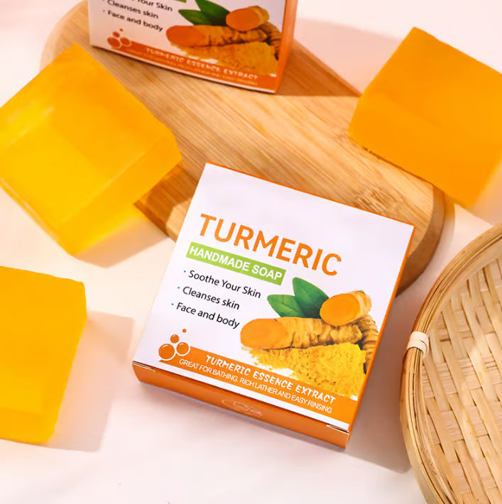 Turmeric & Kojic Acid Brightening Soap - Natural Exfoliating Bar for Body & Face - 1+1 FREE