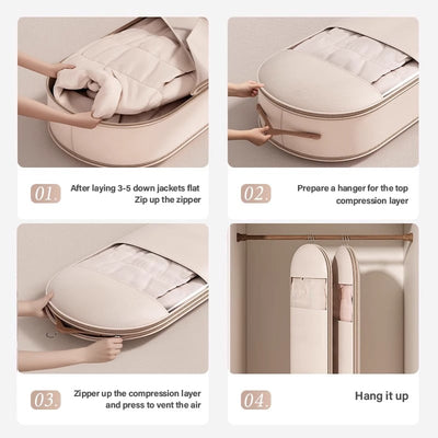 The Compress'n'Hang Garment Bag - 40% More Space, No Vacuum + 1+1 FREE