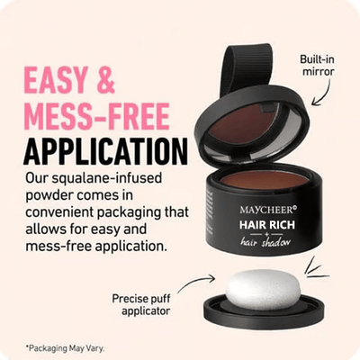 RootEase Touch-Up Powder - Water-Resistant Hairline & Root Concealer - 50% OFF