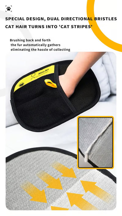 Pet Hair Remover Electrostatic Gloves - Reusable Grooming Gloves for Cats & Dogs - 50% OFF