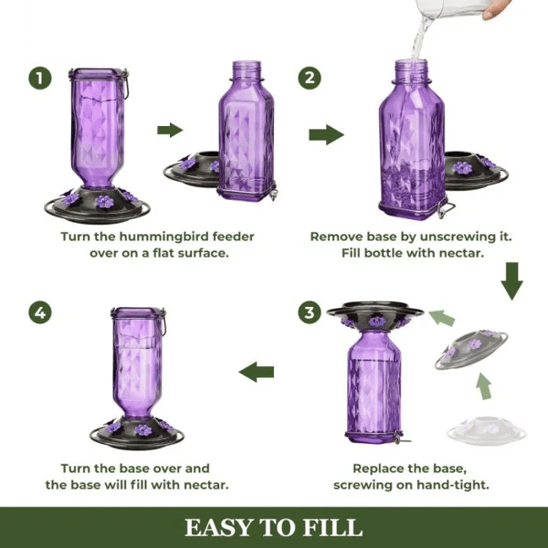 BloomNectar Glass Feeder – Attract & Delight Hummingbirds - 50% OFF