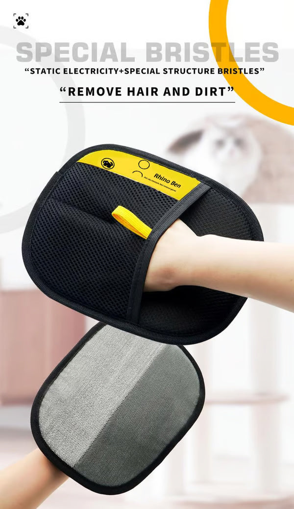 Pet Hair Remover Electrostatic Gloves - Reusable Grooming Gloves for Cats & Dogs - 50% OFF