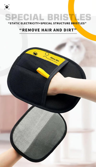 Pet Hair Remover Electrostatic Gloves - Reusable Grooming Gloves for Cats & Dogs - 50% OFF
