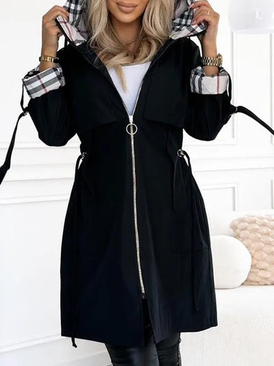 The Wanderer Plaid Coat - Chic Comfort, Cinch Your Style + 50% OFF