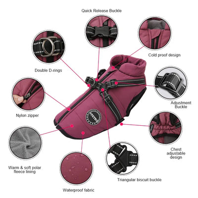 The All-in-One Dog Winter Jacket - The Walk-Ready Winter Coat + 50% OFF