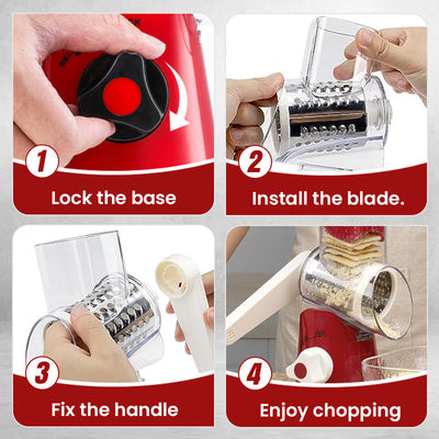 SwiftSlice Rotary Grater - Your 12x Faster Kitchen Helper - 50% OFF